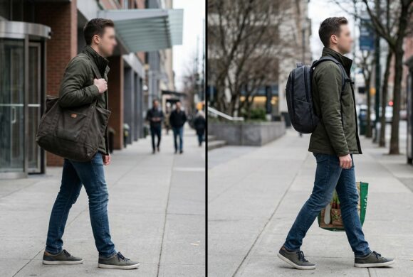 Rwa kulszowa a noszenie ciężkiej torebki lub plecaka na jednym ramieniu – jak asymetria niszczy kręgosłup